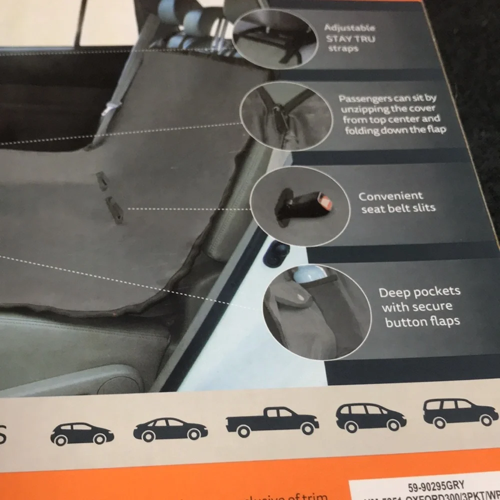Nylon waterproof back car seat hammock cover NIB